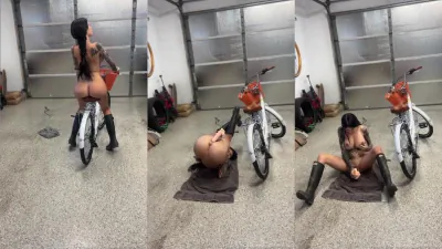 Playing w dildo in garage – Swedish Killer
